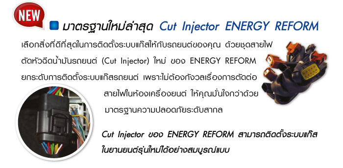 อุปกรณ์เสริมแก๊สรถยนต์ Cut Injector ENERGY REFORM